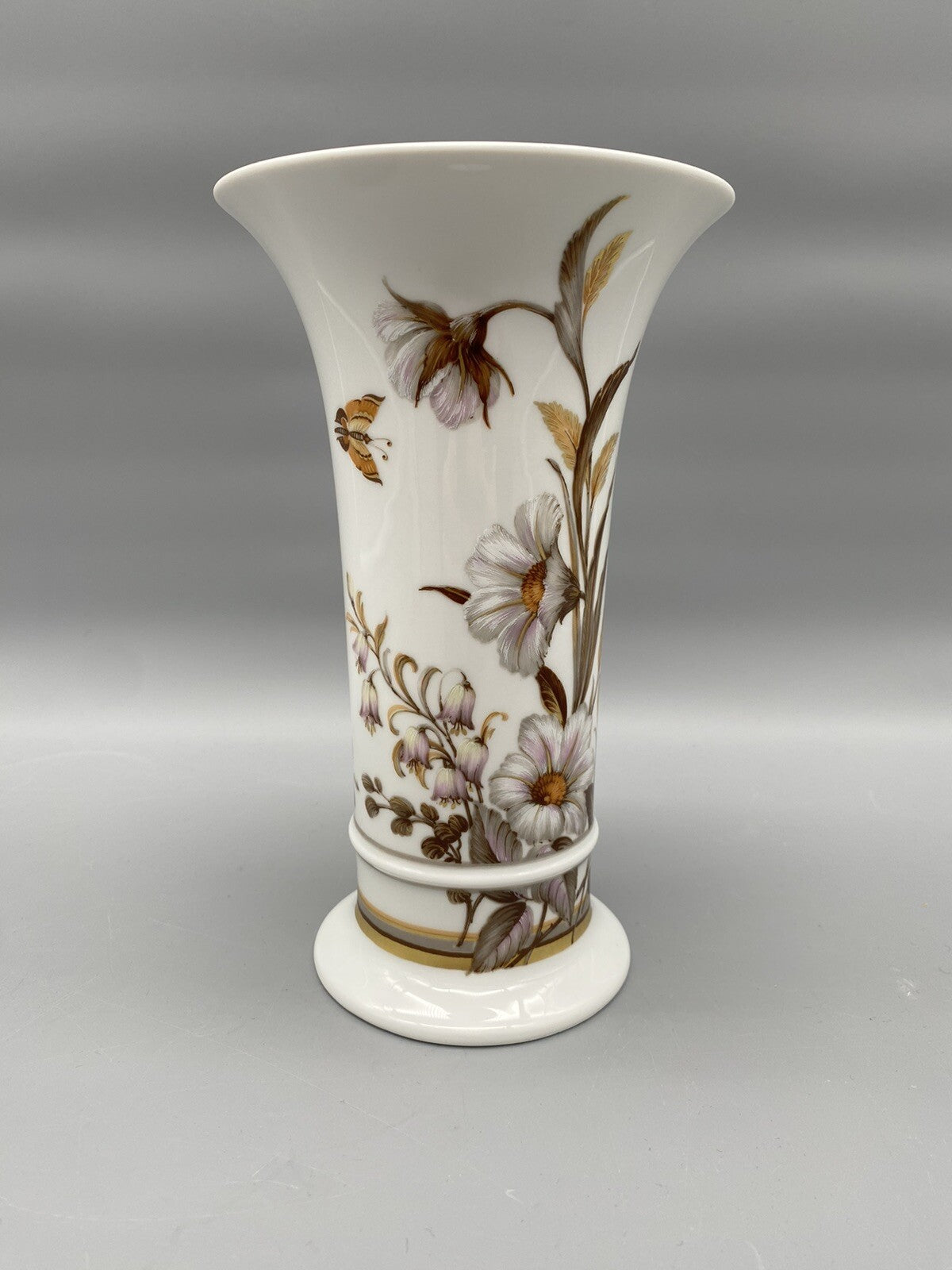 SET AK KASIER PORZELLAN VASE BLUMEN VINTAGE 50/60er RUND TROMPETE OVAL