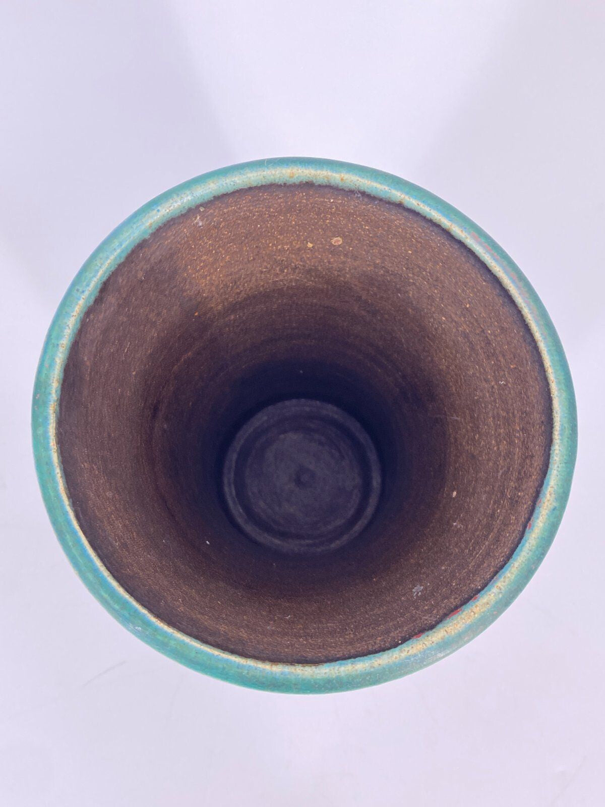 * STUDIOKERAMIK VASE TROMPETEN TRICHTER FORM VINTAGE KERAMIK