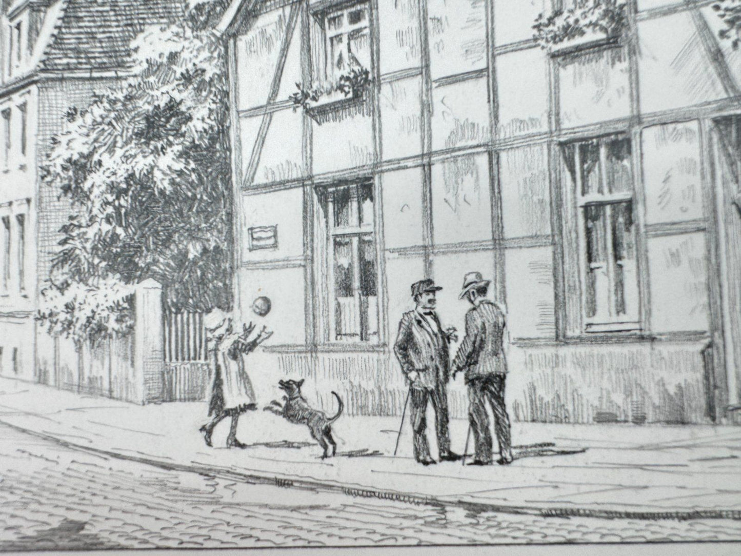 * HEINZ WEHLISCH ZEICHNUNG MARL LOERSTRAßE GELSENKIRCHEN SIGNIERT