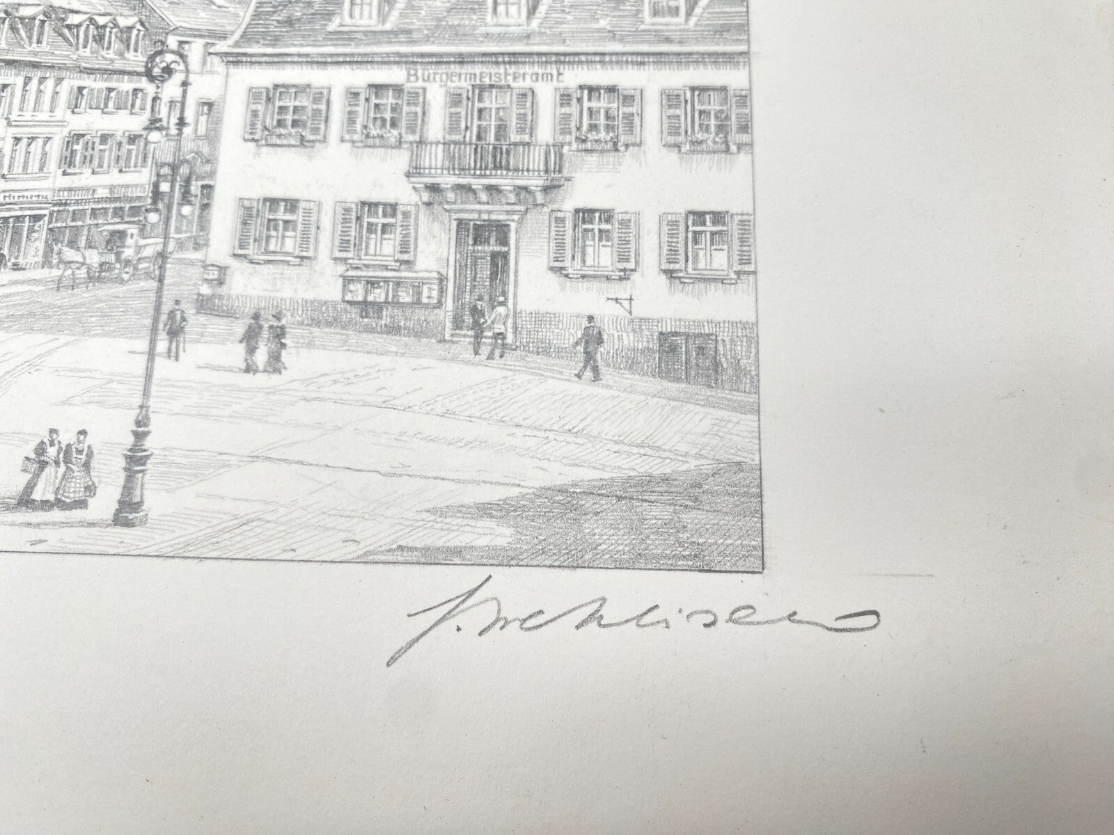 DEUTSCHER KÜNSTLER HEINZ WEHLISCH ZEICHNUNG HOMBURG SAAR HANDSIGNIERT