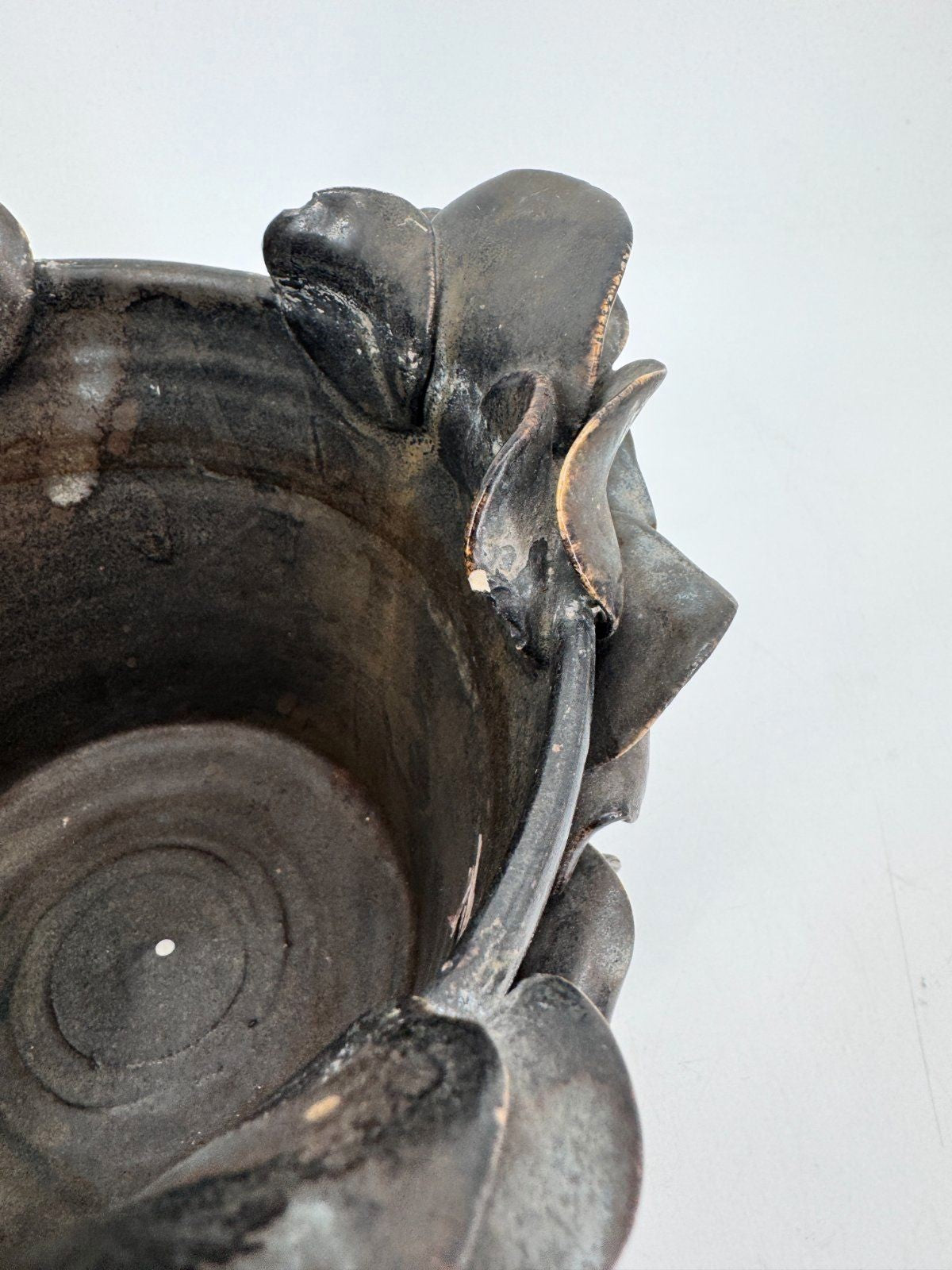 MID CENTURY SKULPTURALE STUDIO KERAMIK VASE BRUTALISMUS ORGANISCH