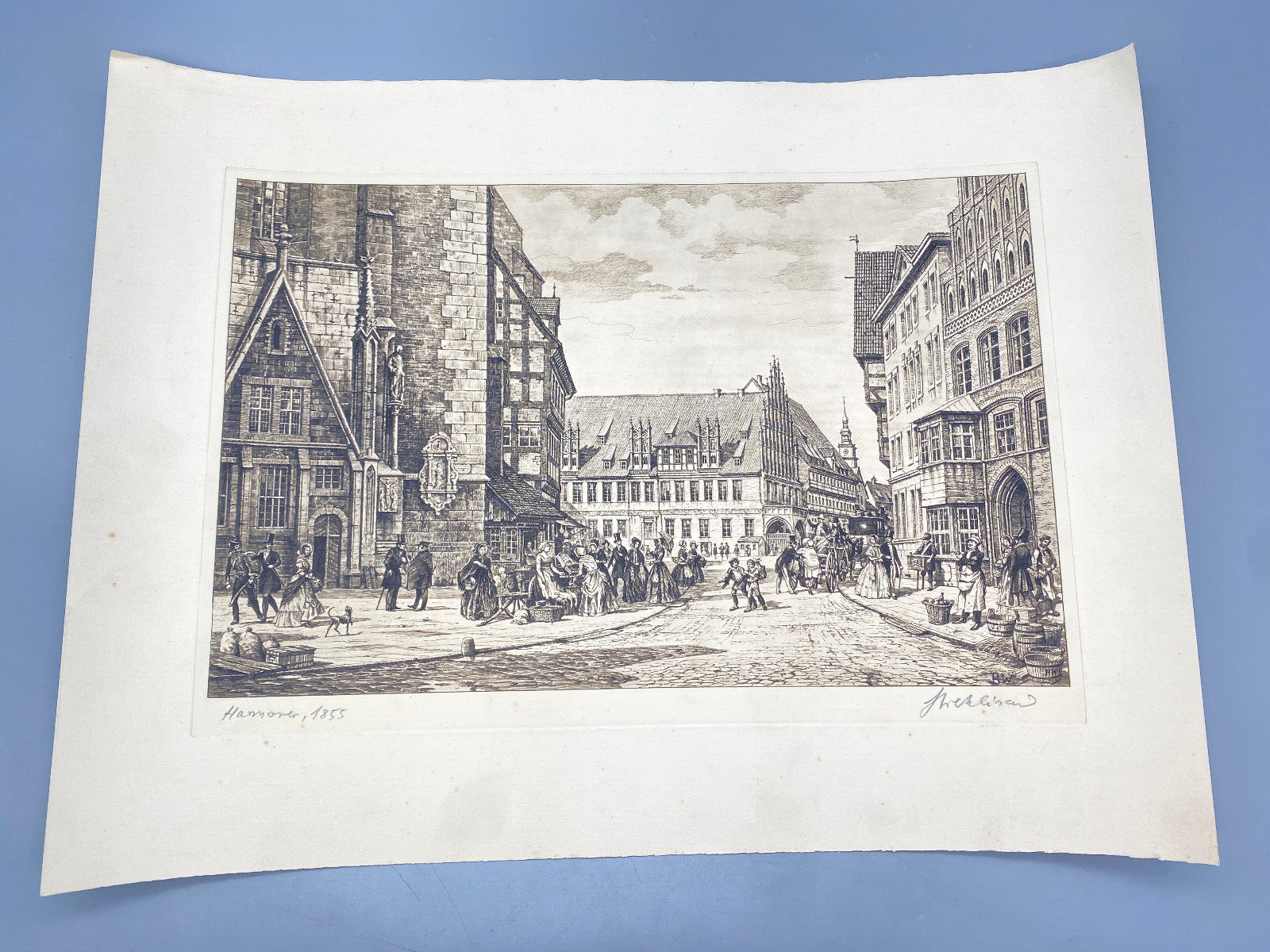 HEINZ WEHLISCH HANNOVER 1855 ORIGINAL RADIERUNG HANDSIGNIERT