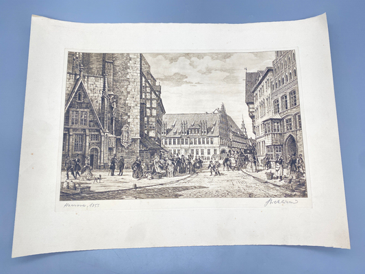 HEINZ WEHLISCH HANNOVER 1855 ORIGINAL RADIERUNG HANDSIGNIERT