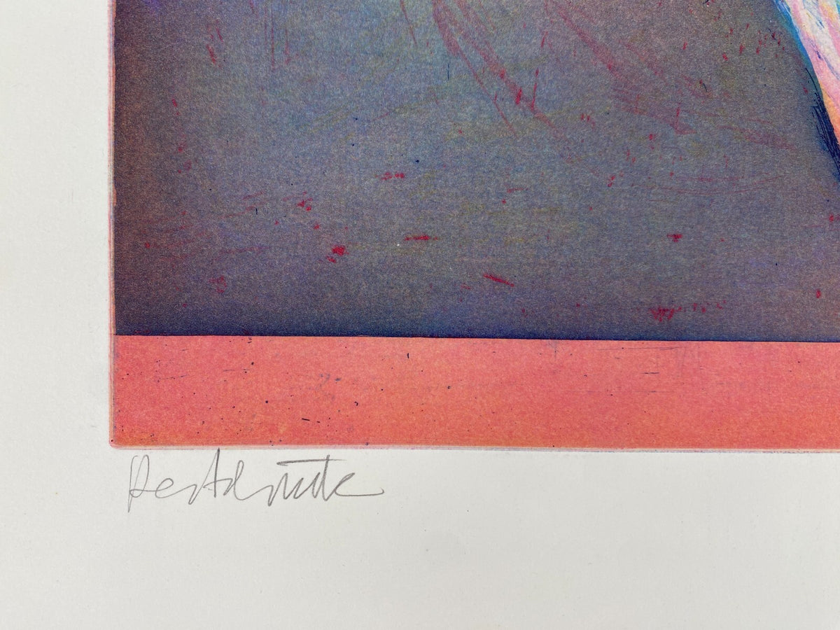 * HARTMUT FRIEDRICH 1974 RADIERUNG GRAPHIK FARBRADIERUNG SIGNIERT PÄRCHEN