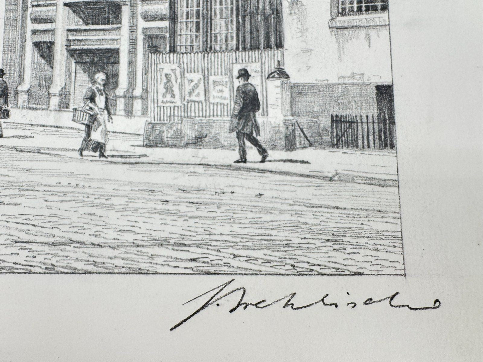 * HEINZ WEHLISCH ZEICHNUNG DORTMUND HANSAPLATZ 1913 SIGNIERT