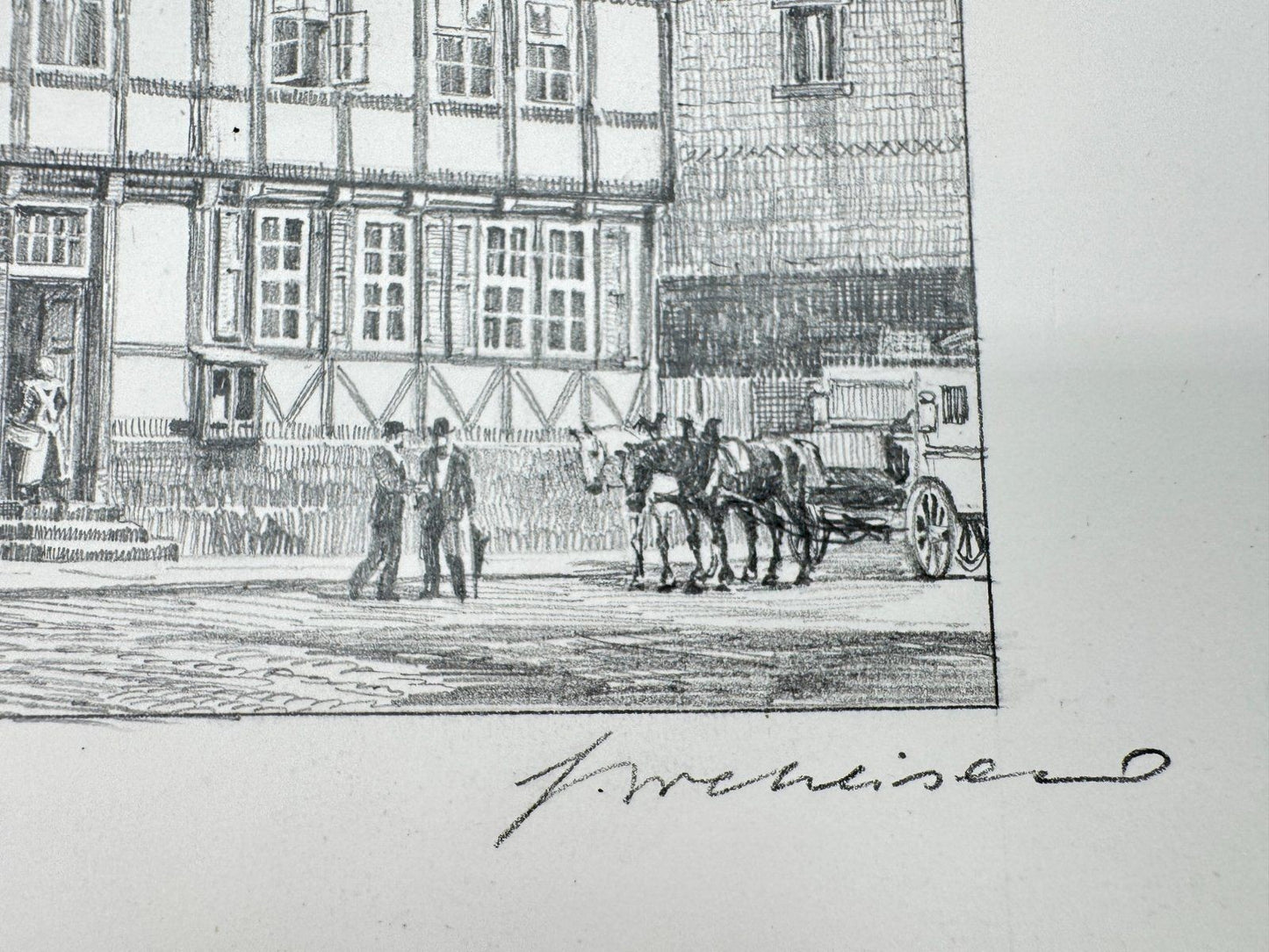 * HEINZ WEHLISCH ZEICHNUNG NÖRTEN HARDENBERG SIGNIERT
