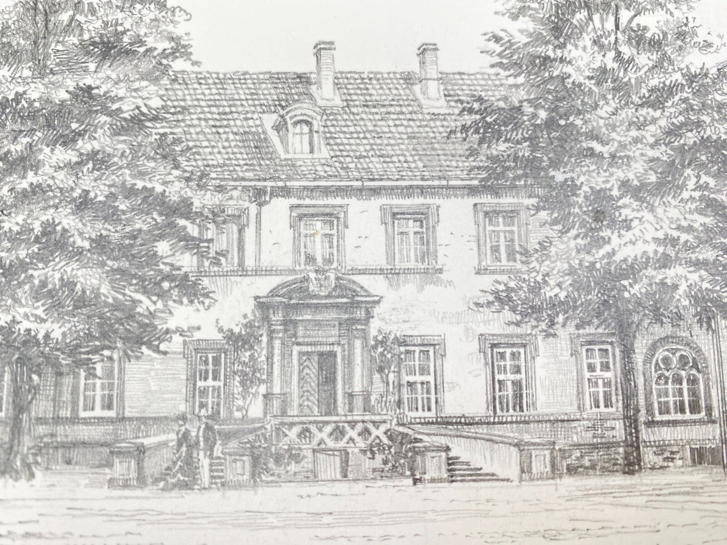 HEINZ WEHLISCH ZEICHNUNG RINGELSTEIN SCHLOSS UM 1900 HANDSIGNIERT