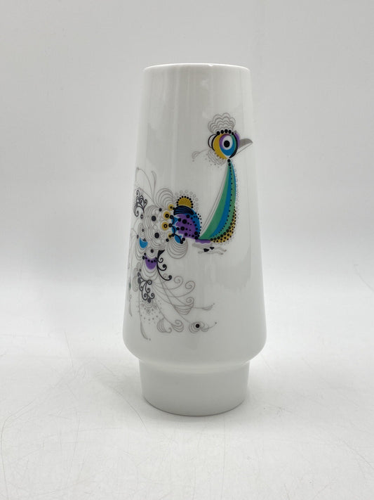 * H&C HEINRICH SELB BAVARIA VASE PFAU PORZELLAN 50ER 60ER VINTAGE DESIGN