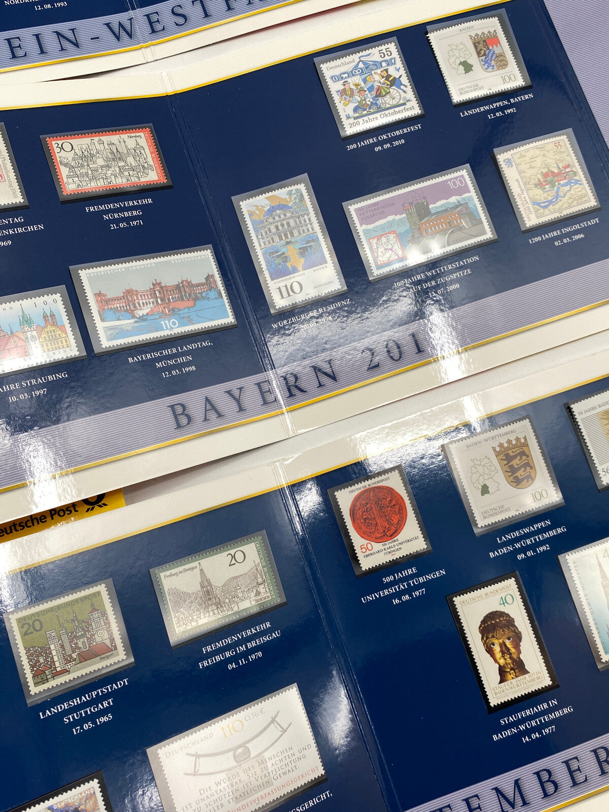 * 2 EURO MÜNZEN GEDENKSET 13 BUNDESLÄNDER MÜNZE BRIEFMARKEN 2006 - 2018