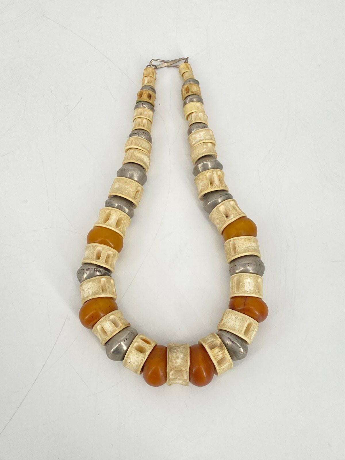 * KETTE COLLIER STATEMENT BERNSTEIN NATURMATERIAL METALL PERLEN