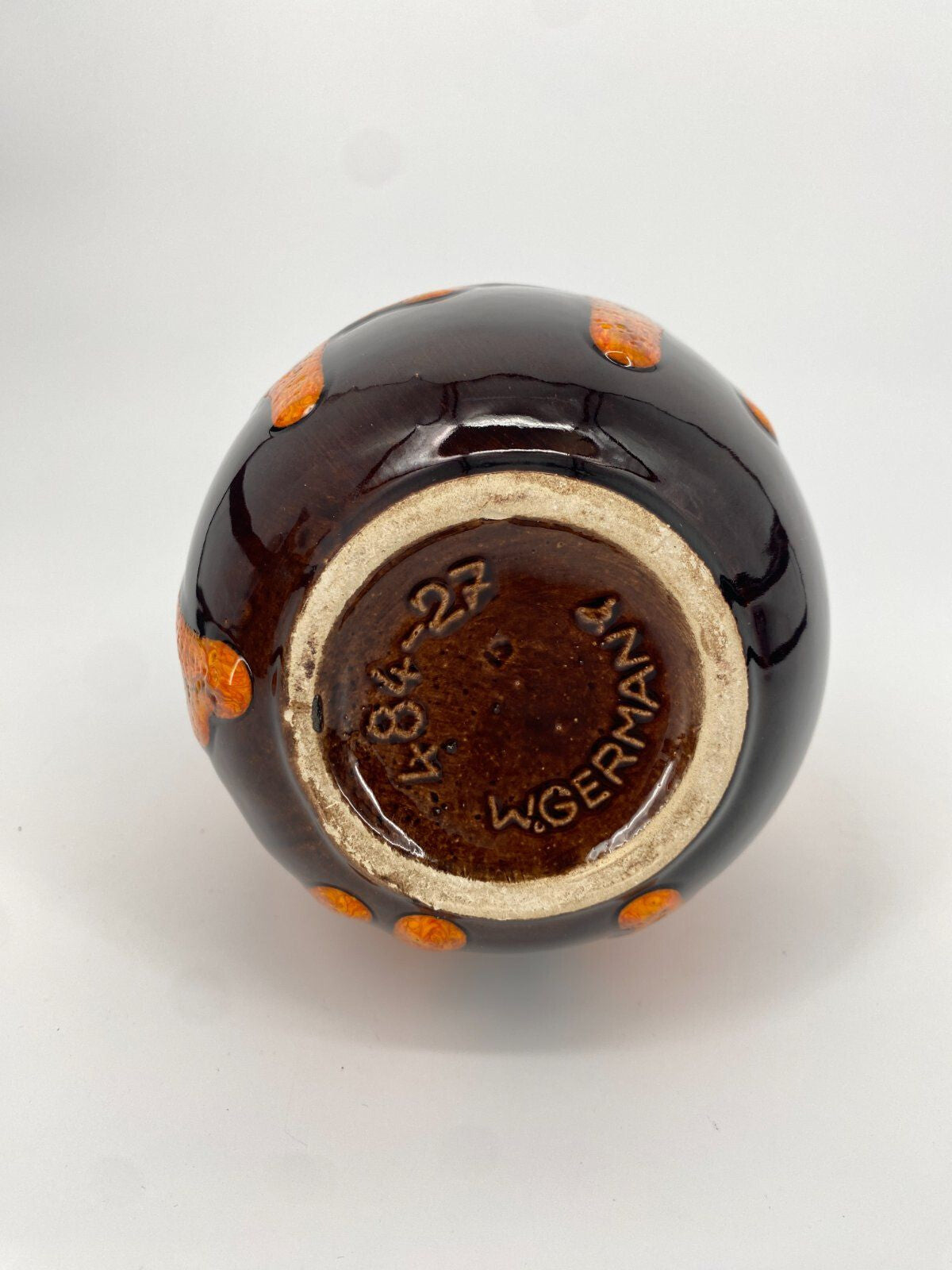 * SCHEURICH STUDIOKERAMIK FAT LAVA VASE 487-27 W.-GERMANY 70ER
