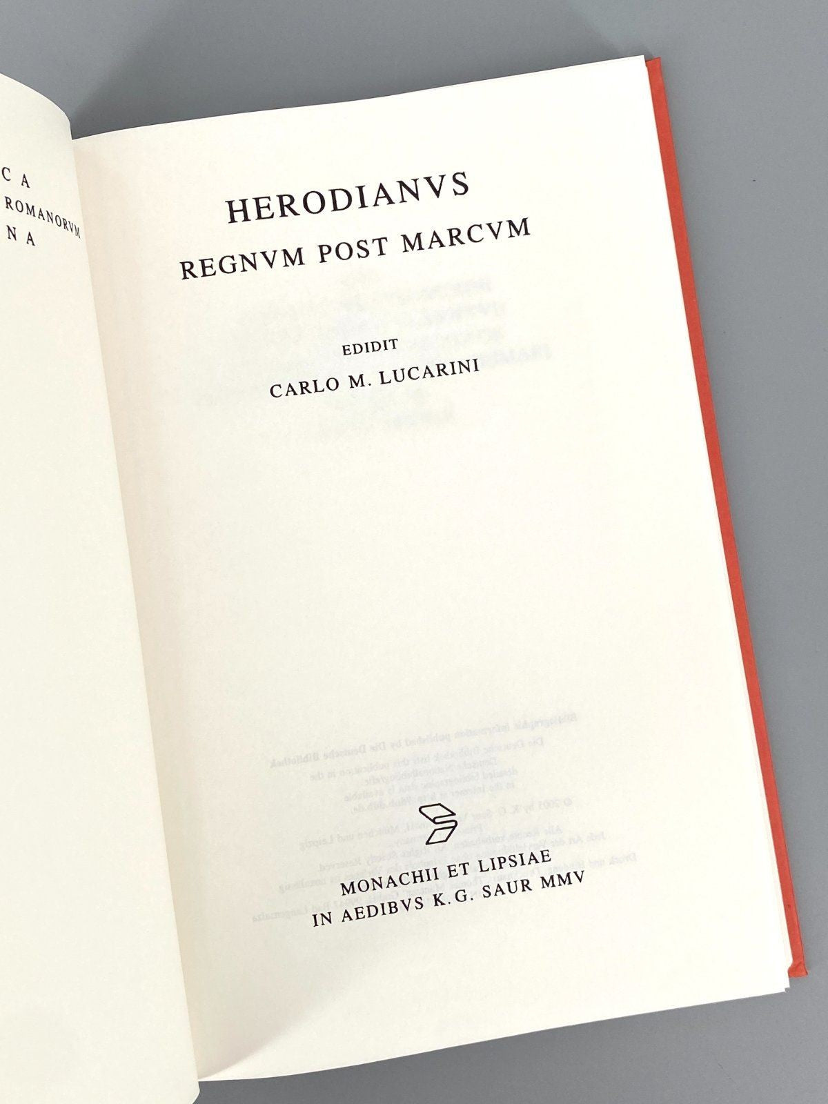 *BUCH LUCARINI HERODIANUS REGNUM POST MARCUM DE GRUYTER 2005/2012