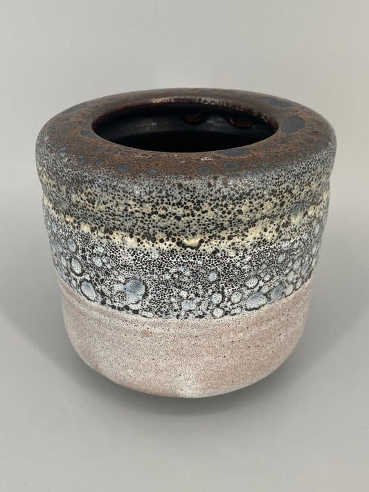 * VASE ÜBERTOPF STUDIOKERAMIK LAVA KERAMIK SIGNIERT H MID CENTURY DESIGN