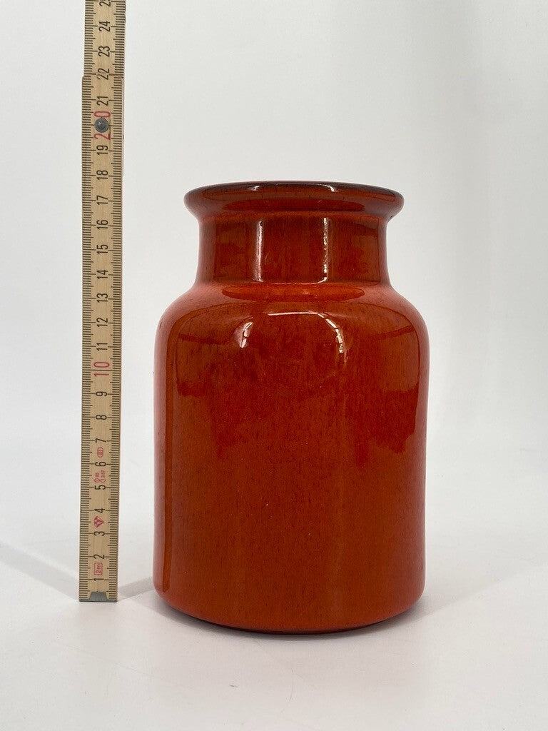 * STUDIOKERAMIK KERAMIK VASE ORANGE 70ER MID CENTURY VINTAGE GLASUR