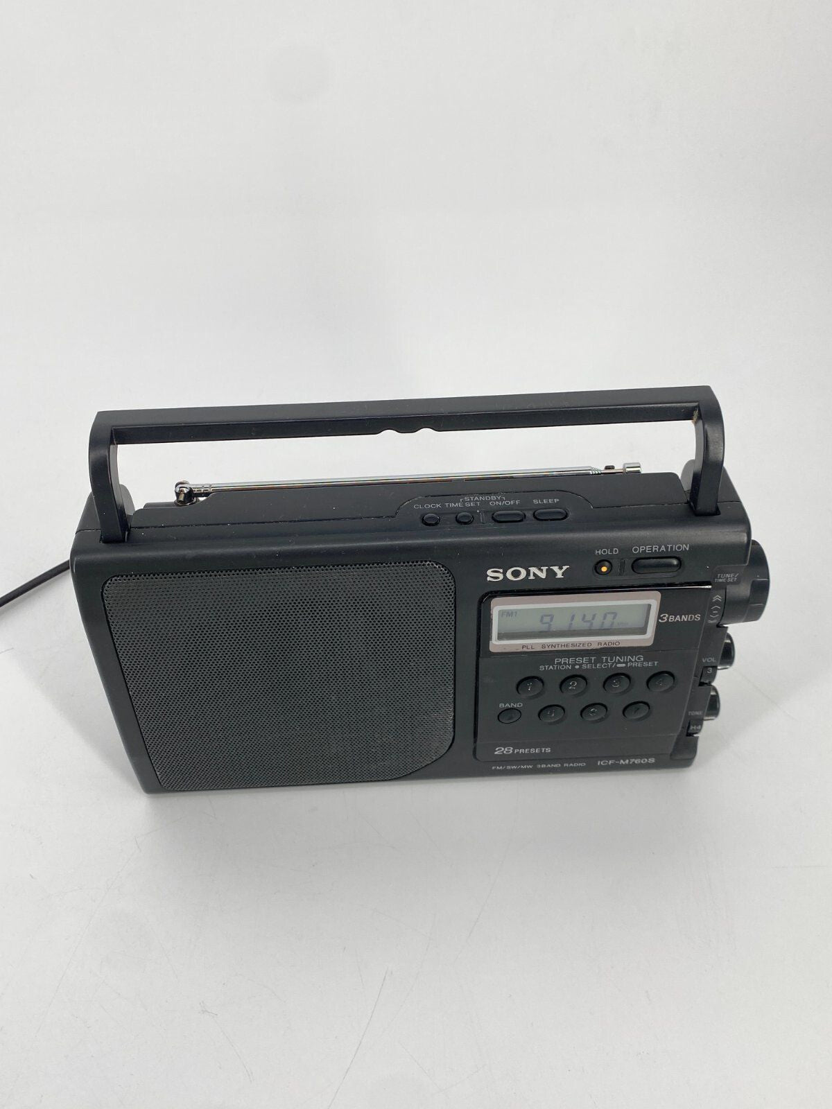 * RADIO SONY ICF-M760S 3 BAND UKW 90ER 1993 VINTAGE WECKER