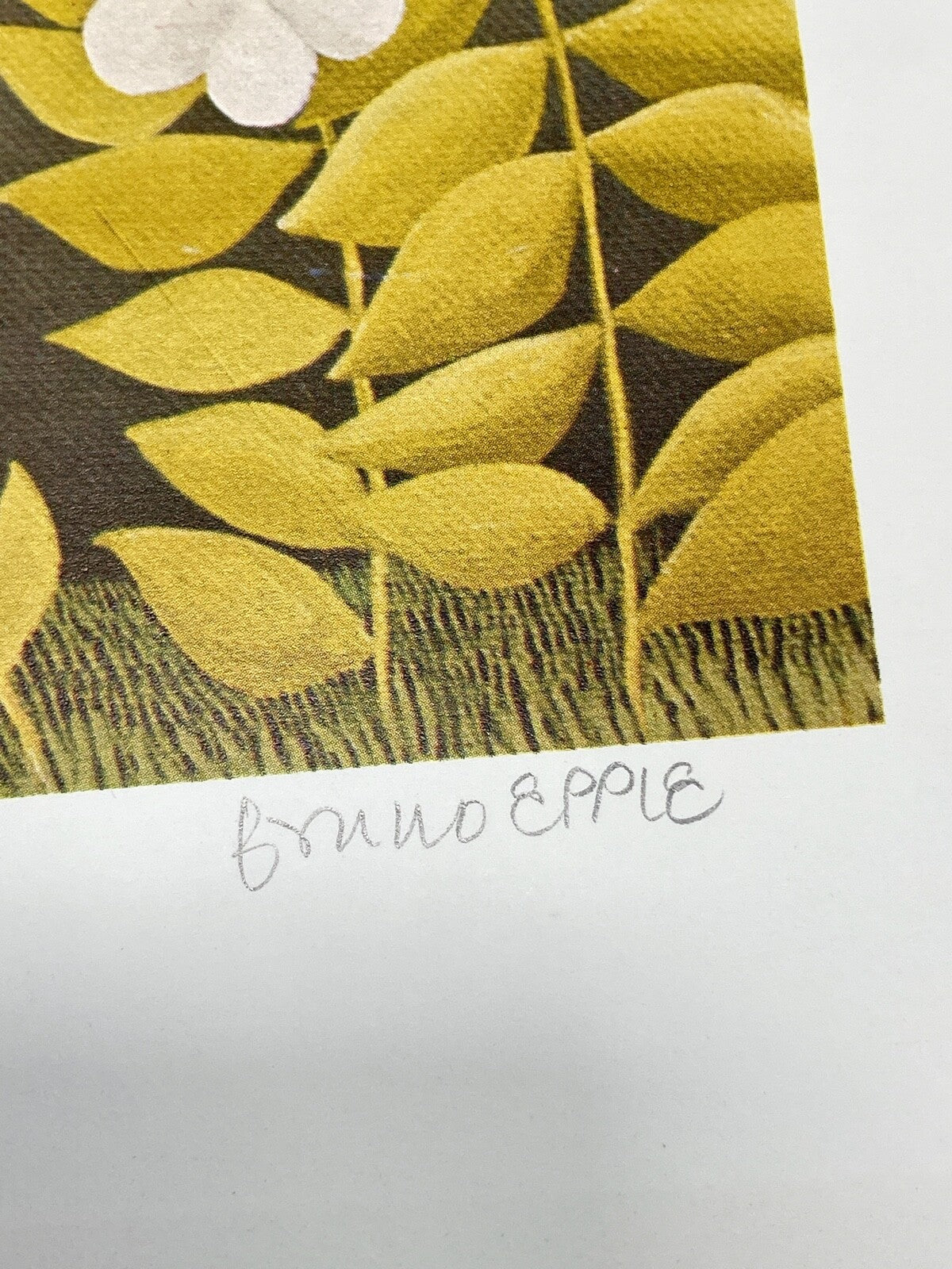* BRUNO EPPLE POSTER PRINT MEINE PUPPE 1976 NAIVE MALEREI HANDSIGNIERT 50X69 CM