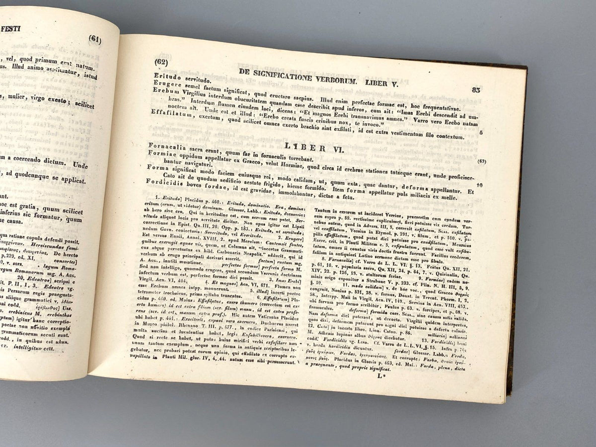 *BUCH SEXTI POMPEI FESTI MÜLLER 1853 LEIPZIG LATEIN KLASSISCHE PH