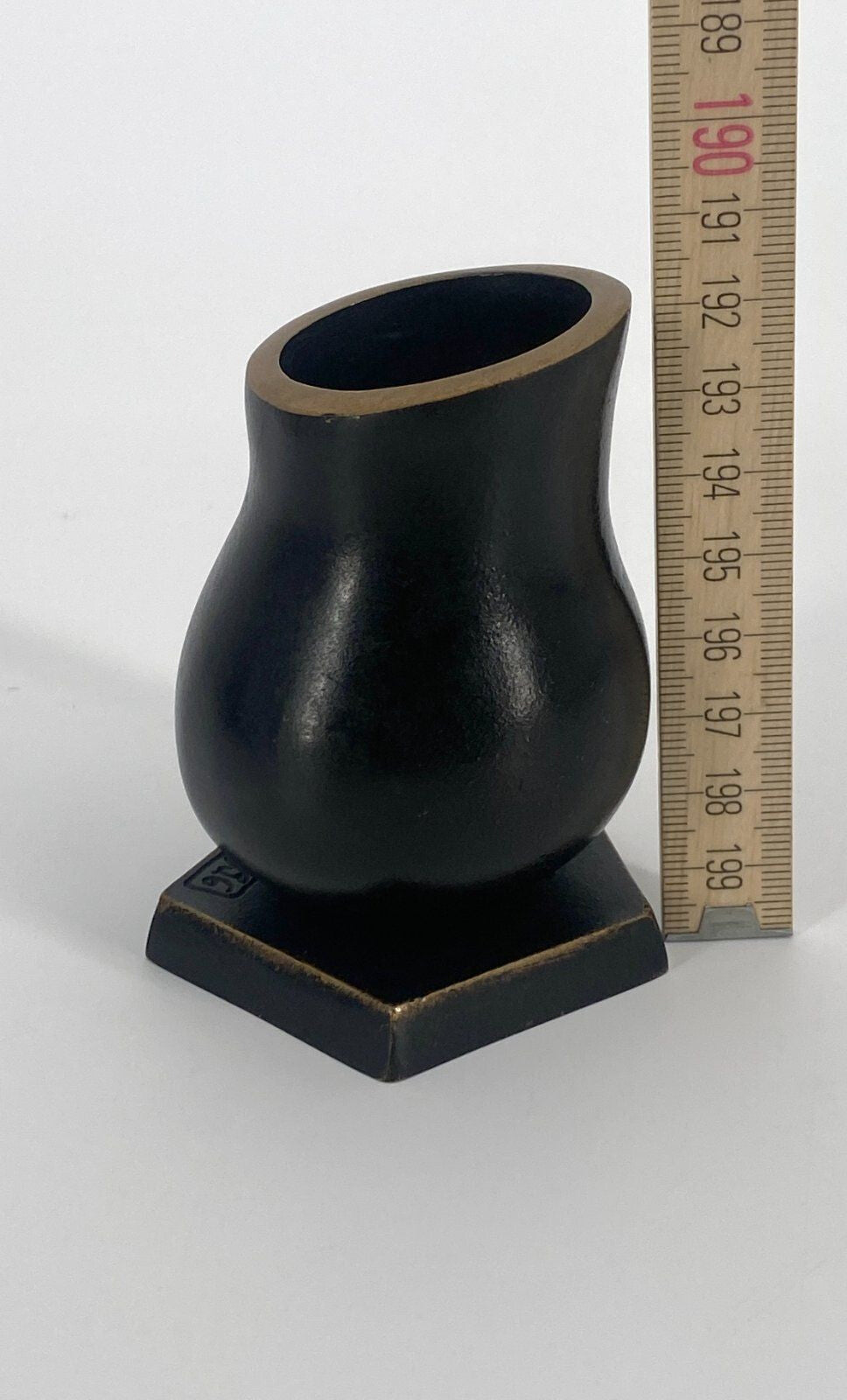 * BG M. BONETTI E. GAROUSTE BLOME BRONZE VASE KUNSTOBJEKT