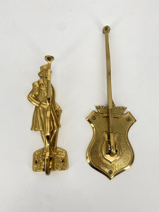 * 2 x MESSING WANDHAKEN LÜFTERHAKEN HAKEN KLAPPBAR VINTAGE