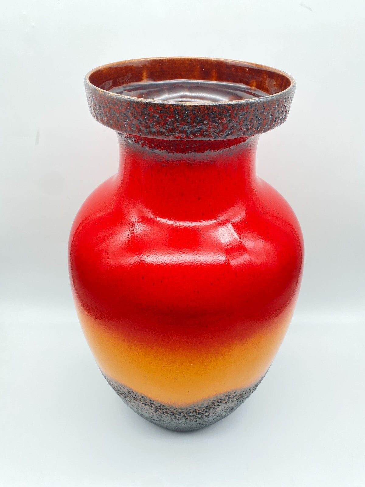 GROßE FAT LAVA SCHEURICH BODENVASE BLUMENVASE KERAMIK 1960ER JAHRE WEST GERMANY