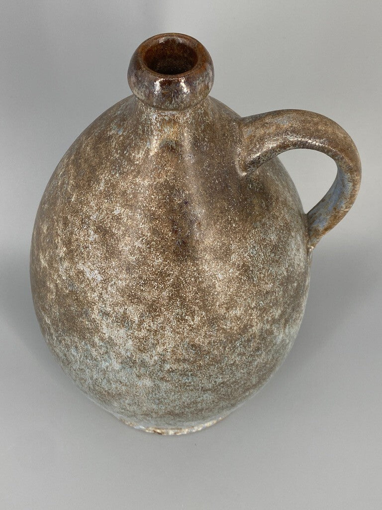 * VASE KRUG KERAMIK STUDIOKERAMIK HENKELVASE SIGNIERT LA MID CENTURY