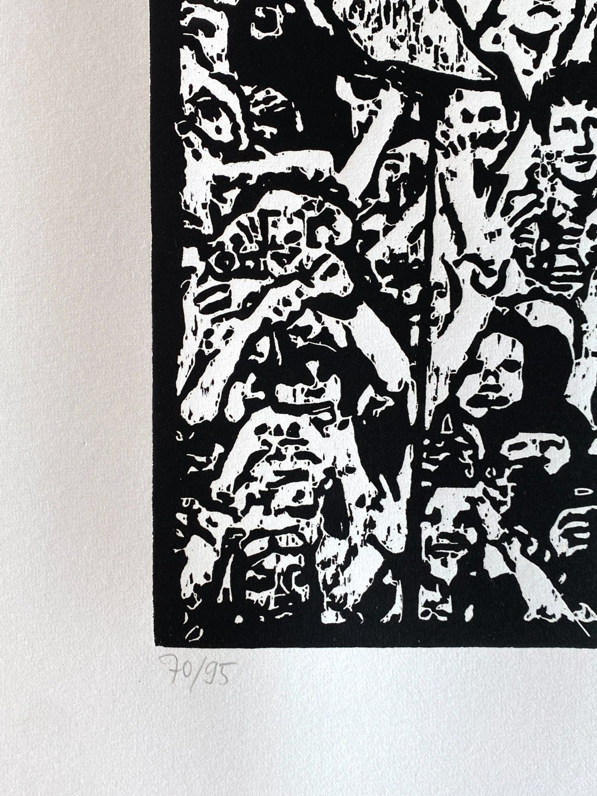 *XXL HOLZSCHNITT JÜRGEN CHRIST OBAMA IN BERLIN 2009 STEFAN THIEL