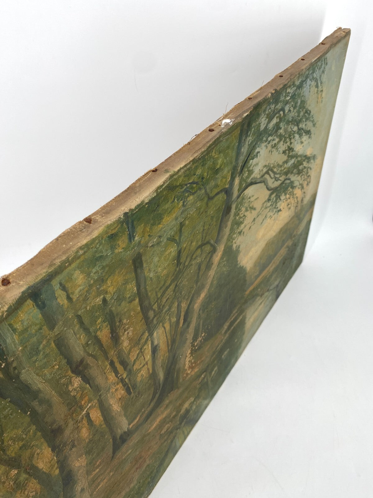 *ÖLGEMÄLDE ERNST LUCKE LANDSCHAFT WALD BÄUME BACH LEINWAND SIGNIERT