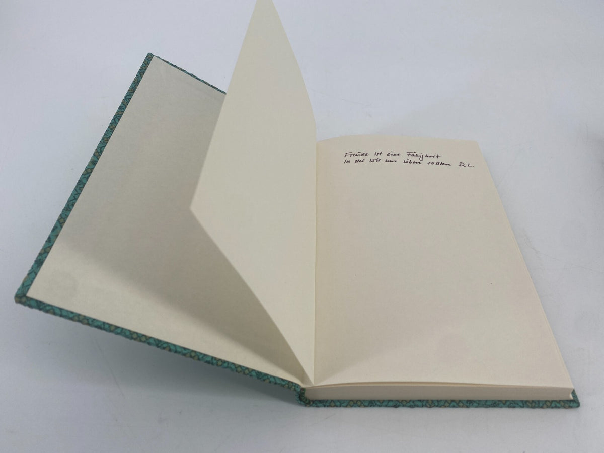*NOTIZBUCH SCHREIBWAREN SOFTCOVER TEXTIL TÜRKIS ROT GRAU MUSTER VINTAGE