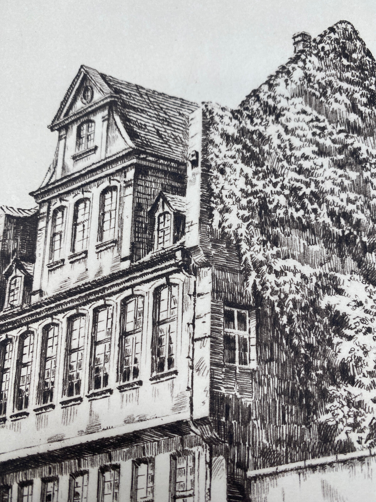 HEINZ WEHLISCH DEUTSCHER KÜNSTLER RADIERUNG FRANKFURT AM MAIN GOETHE HAUS HANDSI