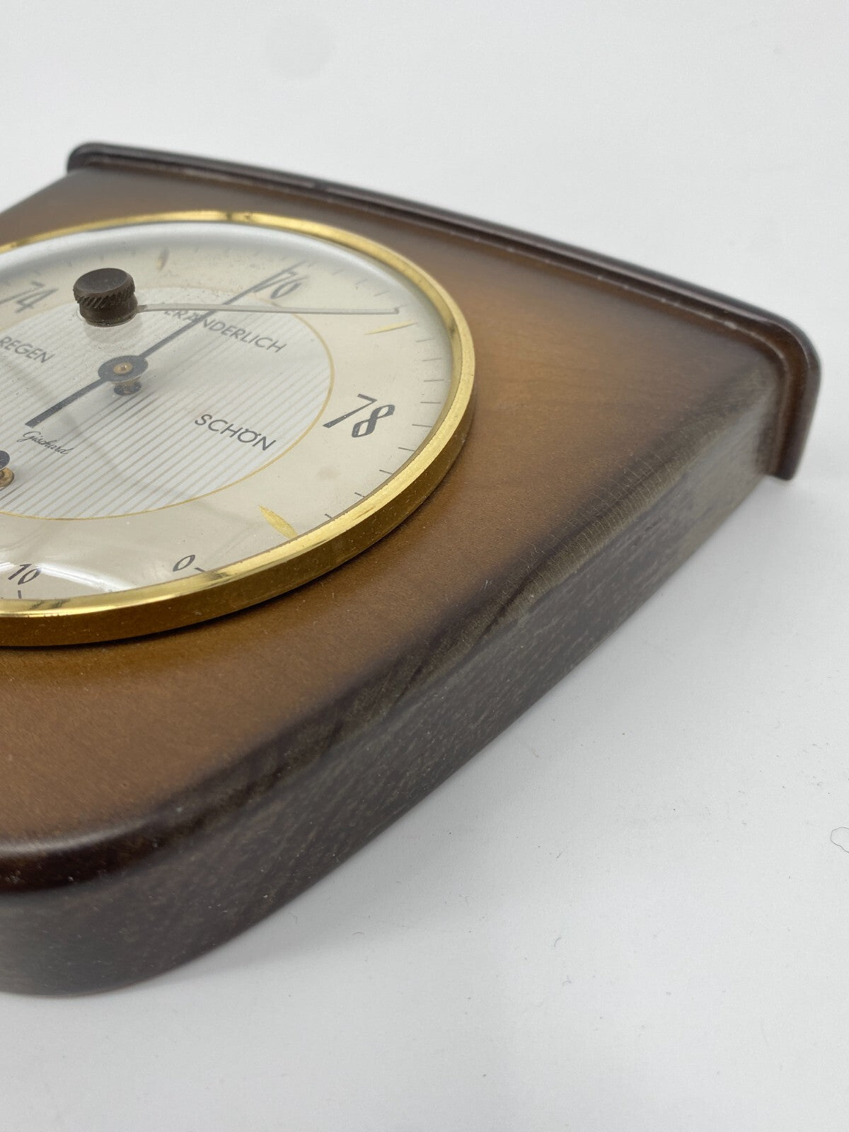 * WETTERSTATION 662 GISCHARD BAROMETER THERMOMETER HOLZ VINTAGE