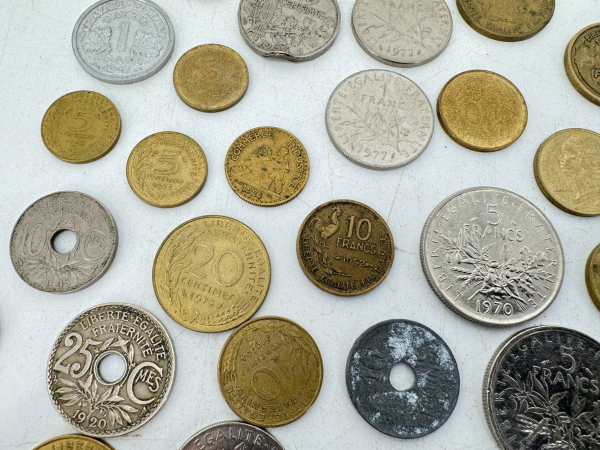 KONVOLUT MÜNZEN FRANKREICH 1901 BIS 1990 CENTIMES FRANC LOT 1