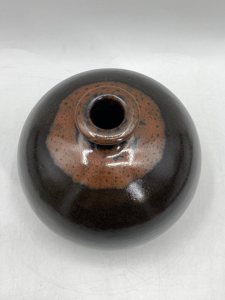* STUDIOKERAMIK VASE RUND HORST KERSTAN KUGELVASE KERAMIK KUNST VINTAGE