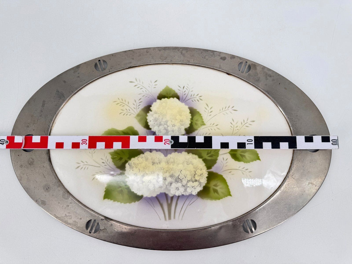 MAX DANNHORN JUGENDSTIL SERVIER TABLETT PLATTE KERAMIK UND METALL