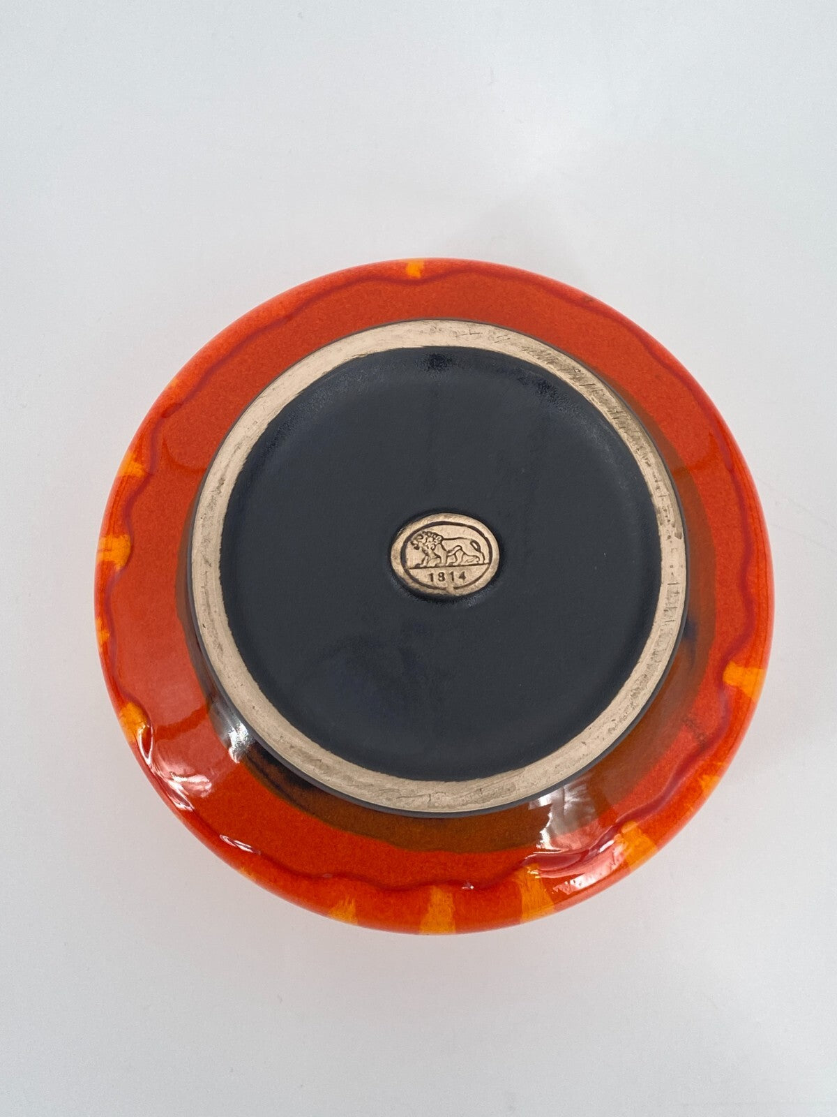 * HUTSCHENREUTHER STUDIOKERAMIK VASE 70ER VINTAGE POP ART ORANGE 10x15,5CM