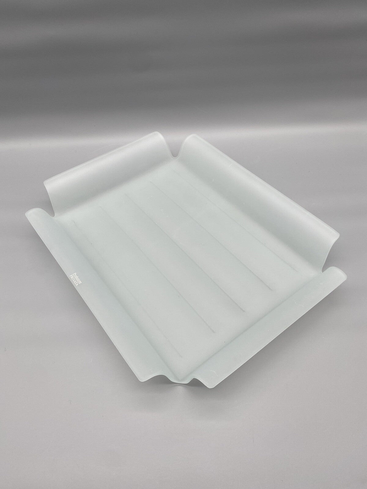 PRODUZIONE PRIVATA MICHELE DE LUCCHI TABLETT GLAS DESIGN PAAR TRAY DESIGN ITALY