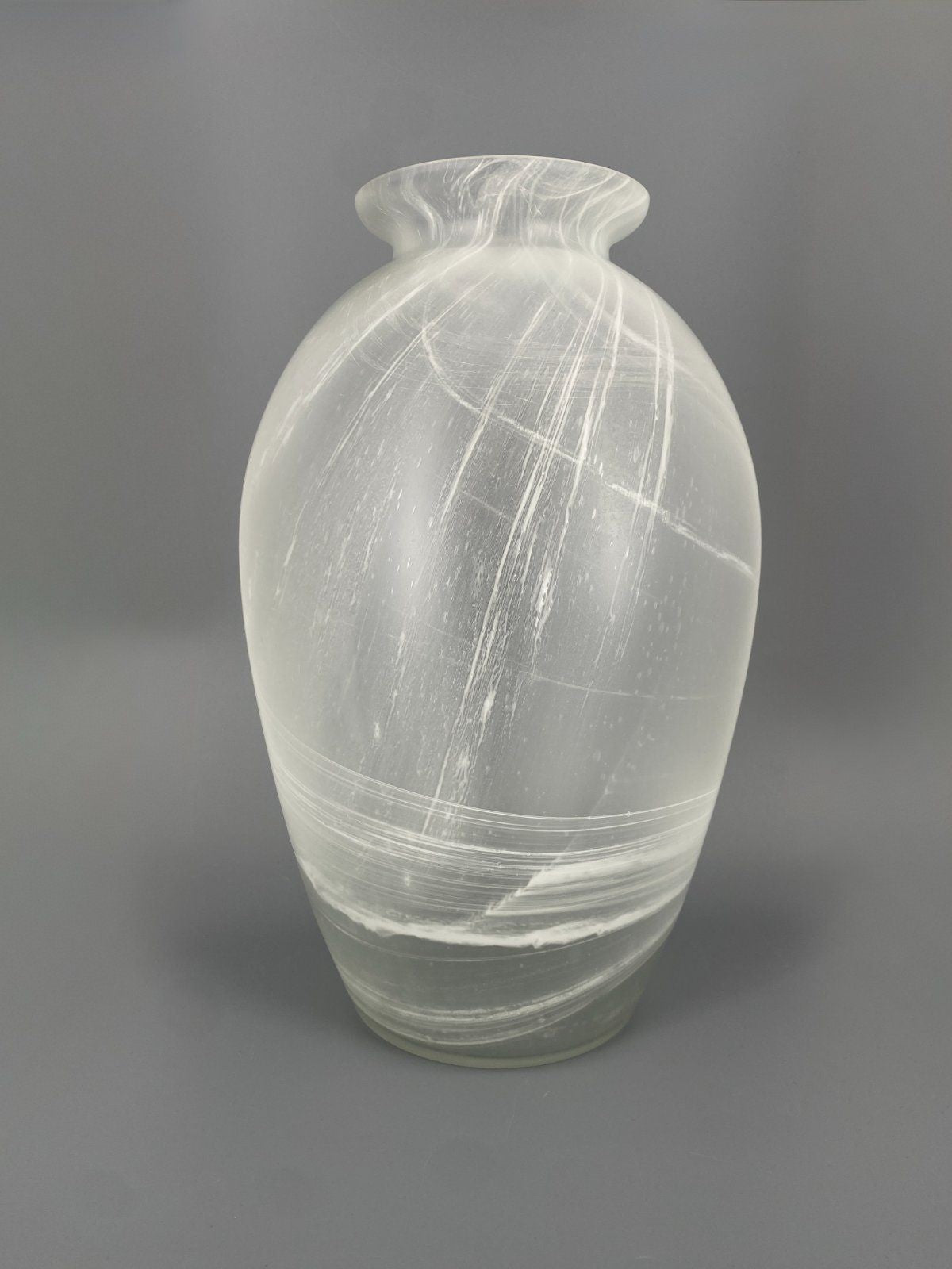 * BODENVASE GLAS WIRBEL VINTAGE DESIGN BLUMENVASE H:49 cm 70er