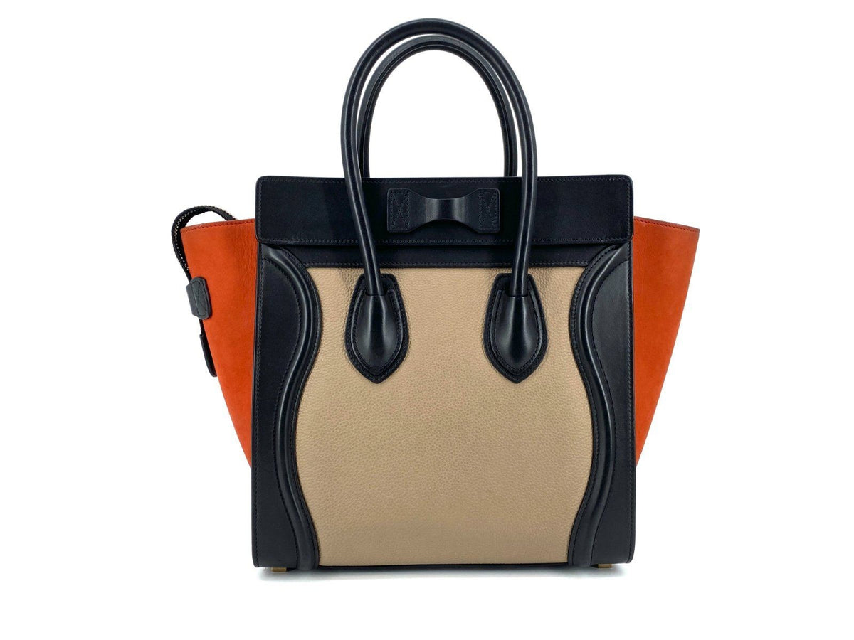 * HANDTASCHE CÉLINE LUGGAGE MICRO SHOPPER LEDER TRICOLOR ITALY ORIGINAL