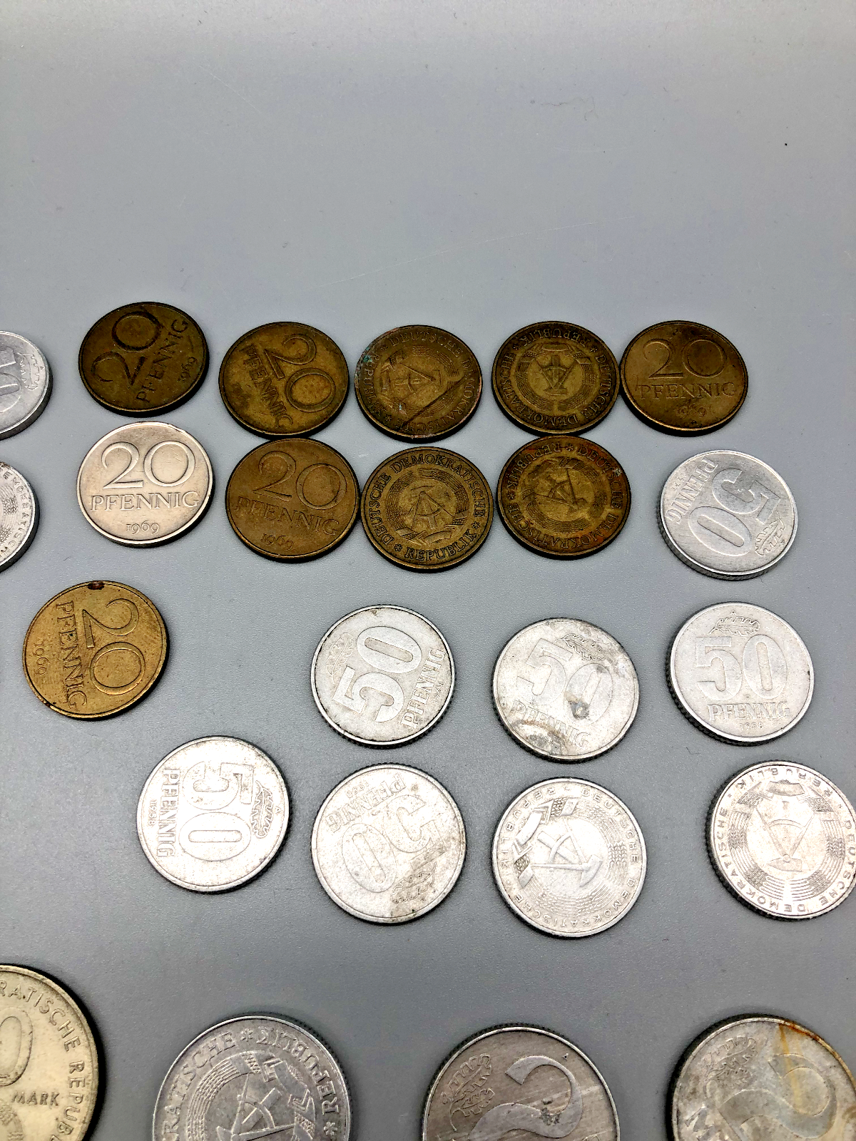 DDR MARK PFENNIGE MÜNZEN OSTMARK SAMMLUNG KONVOLUT GELD ALT SELTEN 1950