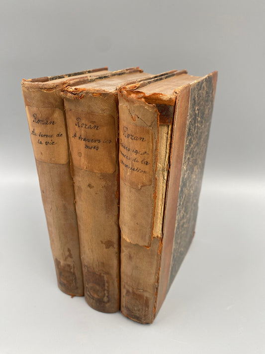* 3x ANTIK BUCH CHARLES ROZAN 1887 TERME DE LA VIE CONVERSATION LES MOTS: