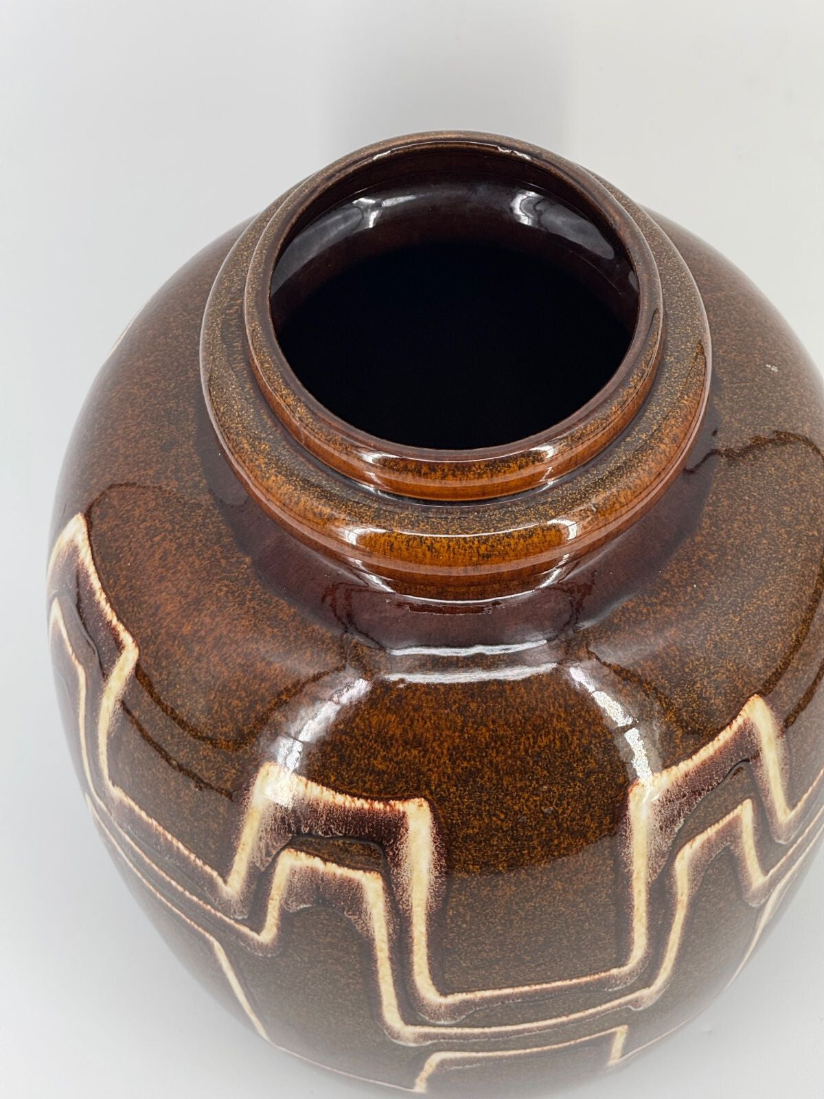 VINTAGE MID CENTURY BODENVASE SCHEURICH 286 51 KERAMIK FAT LAVA