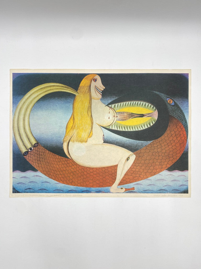 * FRIEDRICH SCHRÖDER SONNENSTERN KUNSTDRUCK SURREALISMUS KUNST 1959 50ER VINTAGE