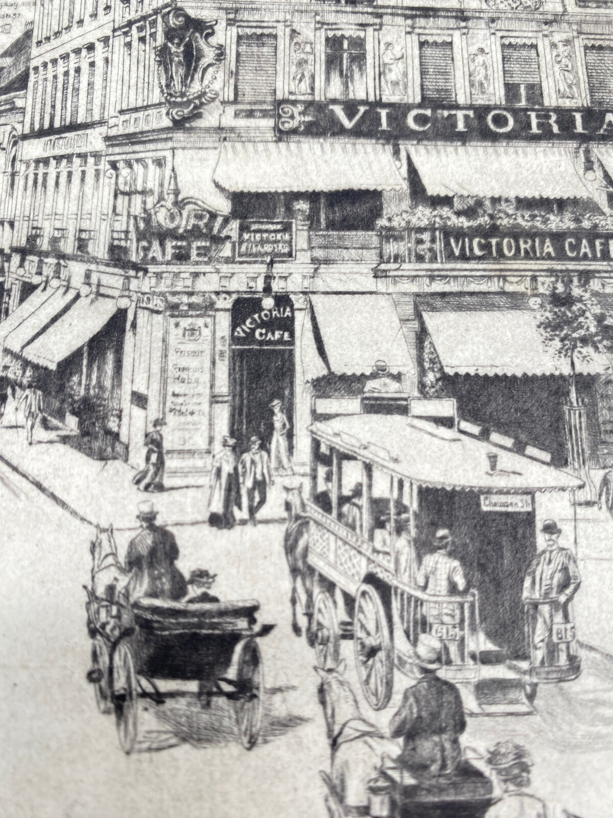 HEINZ WEHLISCH BERLIN FRIEDRICHSTRAßE UM 1901 ORIGINAL RADIERUNG HANDSIGNIERT