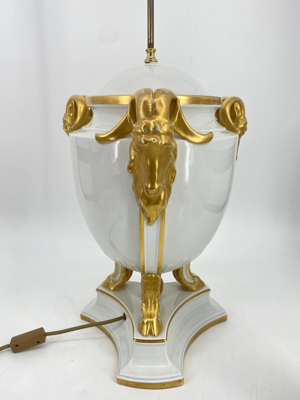 * TISCHLAMPE PORZELLAN LAMPE URNEN VASE WIDDERKOPF ROSENTHAL ANTIK