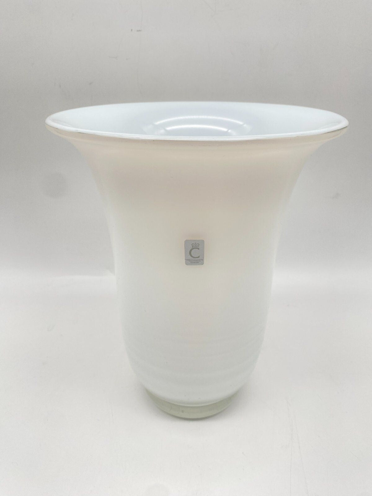 CHRISTINENHÜTTE SCHOTT ZWIESEL VASE BLUMENVASE WEIß OPALGLAS