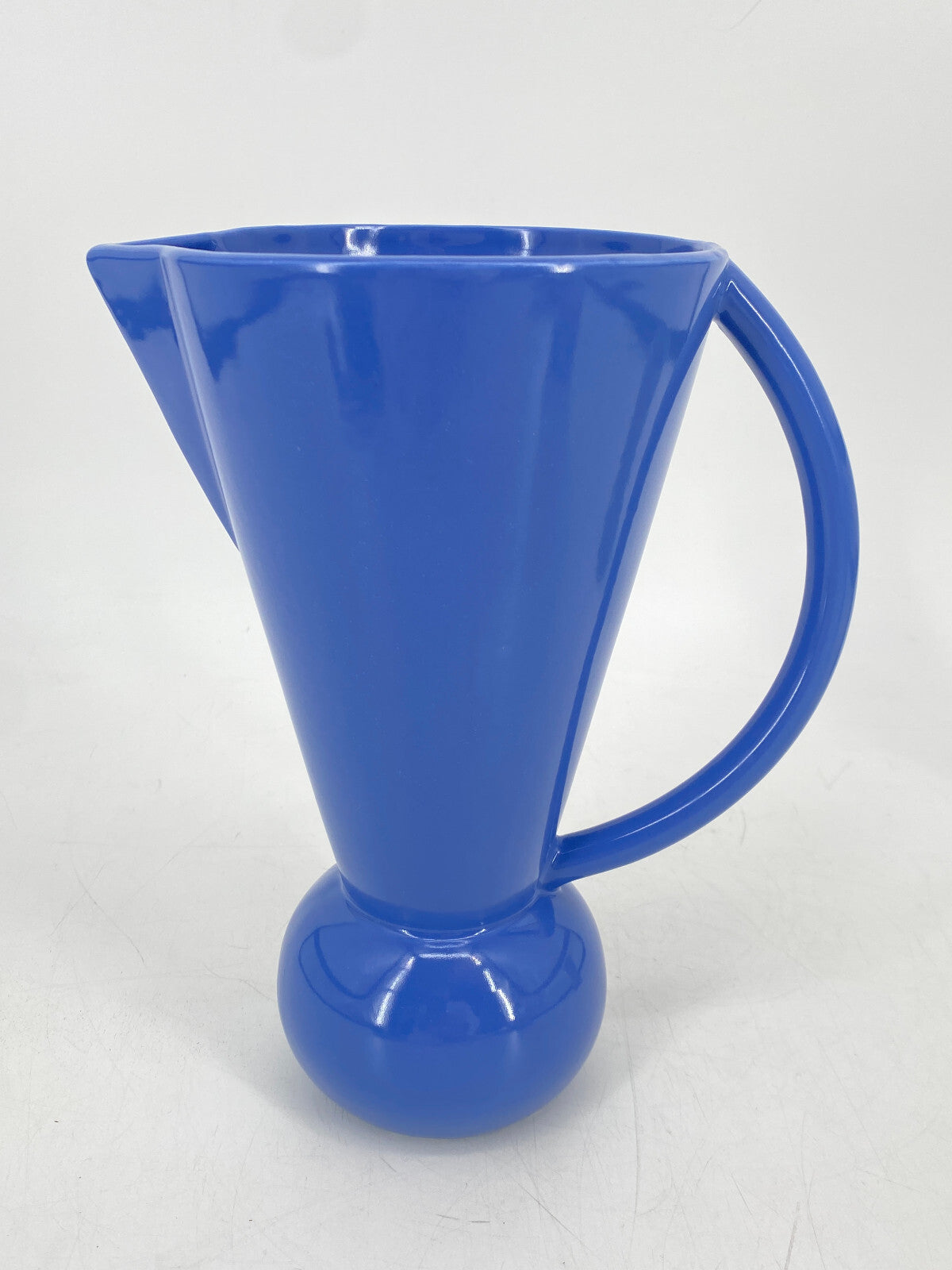 * KERAMIK 80ER JAHRE KRUG KARAFFE VASE BLAU GRAU VINTAGE POST MODERN