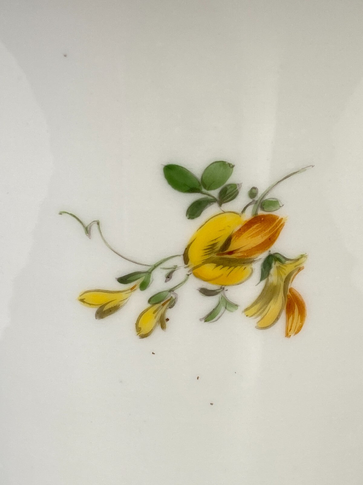 * MEISSEN PORZELLAN VASE TRICHTERVASE BLUMEN BUKETT GOLDRAND 2. WAHL
