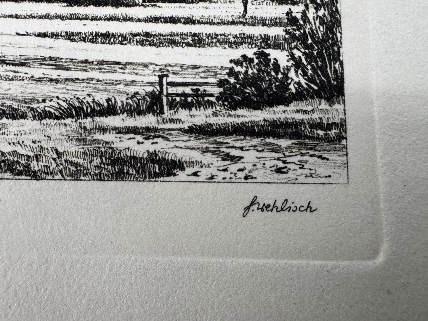 * HEINZ WEHLISCH ORIGINAL RADIERUNG SCHWARZACH UM 1905 ANSICHT
