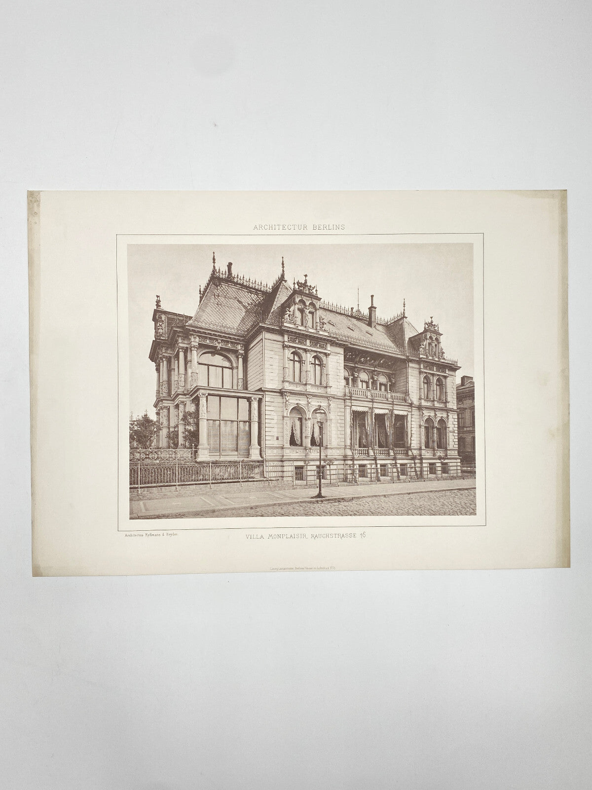 *  2x DRUCK KUNSTDRUCK ARCHITEKTUR BERLIN HÄUSER LICHTDRUCK 1976 VINTAGE 70ER