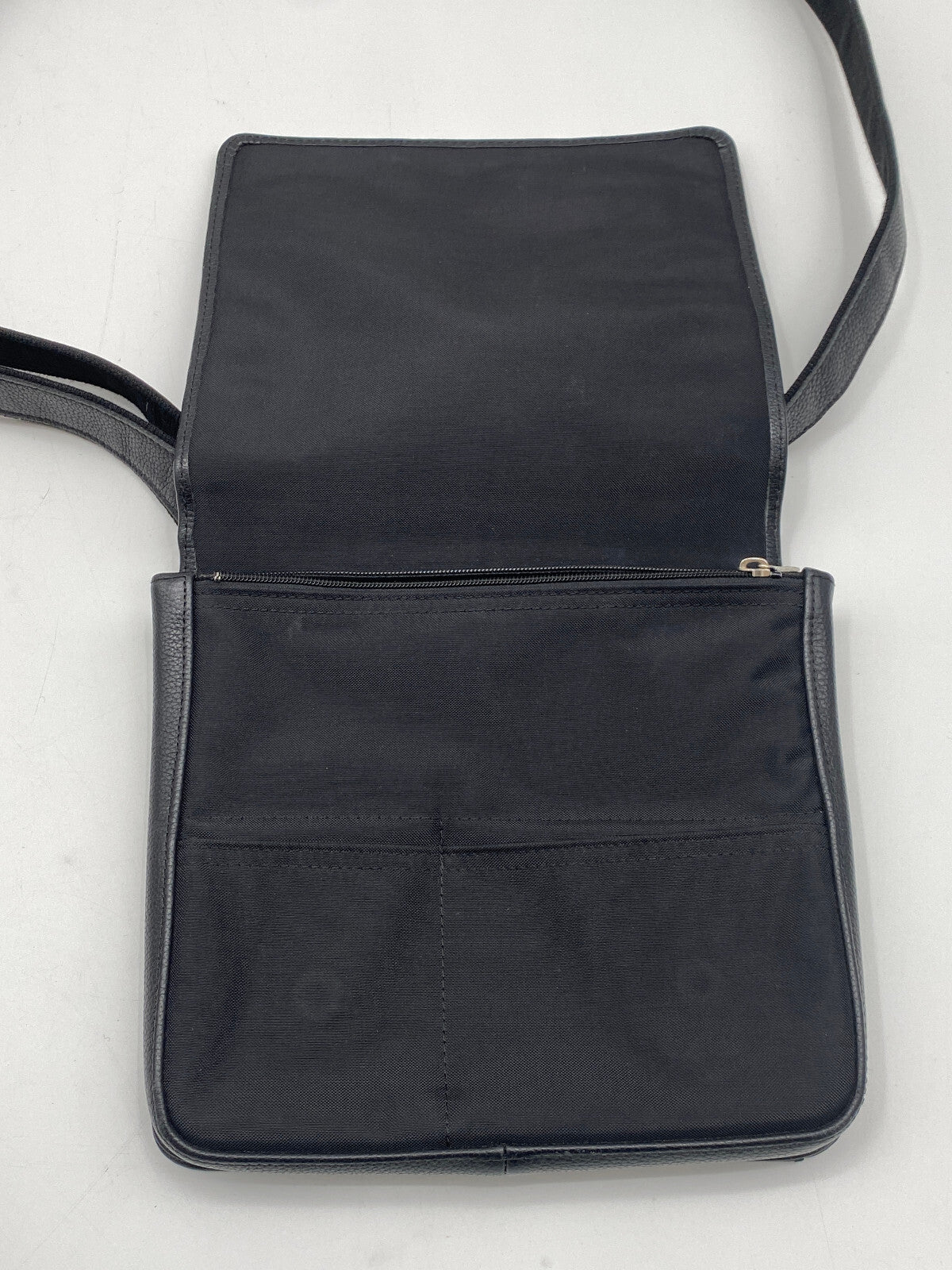 * LONGCHAMP KLEINE UMHÄNGETASCHE TASCHE SCHWARZ LEDER