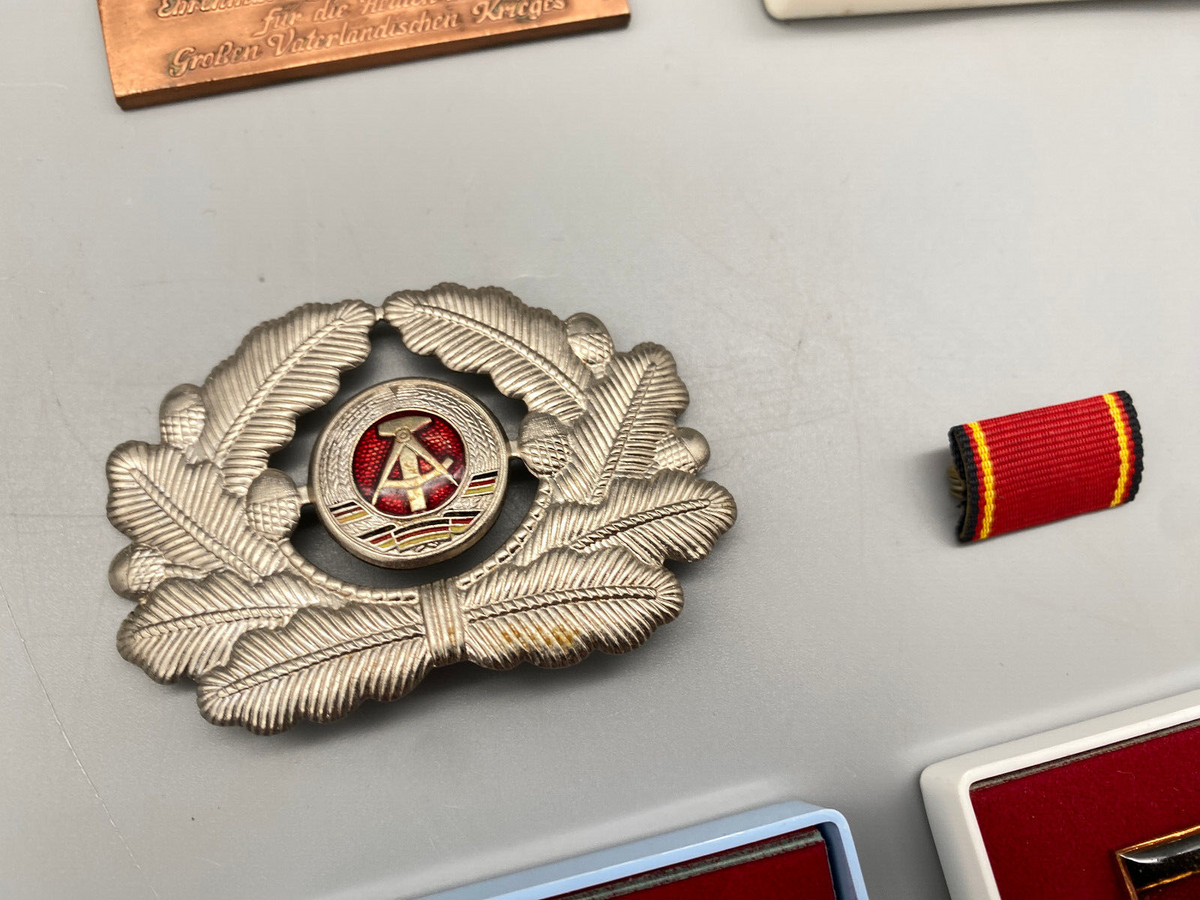 KONVOLUT DDR VERDIENSTORDEN AUSZEICHNUNG SPANGE SEELOWER HÖHE PLAKETTE NVA